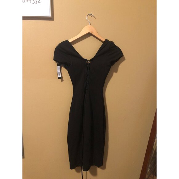 NWT TA3 black ponte Squarey shapewear corset dress - Picture 6 of 11
